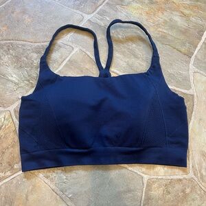 Sweaty Betty Foundation Seamless Padded Yoga Bra Navy Blue Size Medium